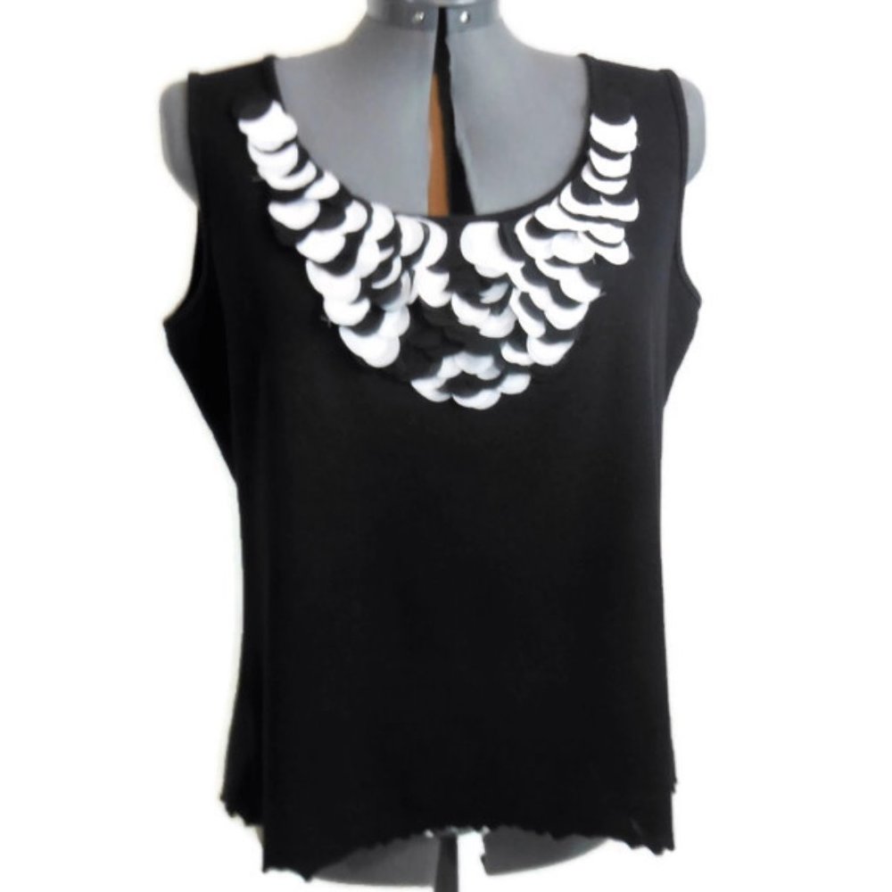 Ruby Rd. Black & White  Tank Top - 1X